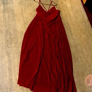 Red/ maroon prom dress for sale. Worn once in great condition